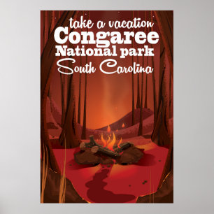 Congaree National Park Reiseplakat Poster