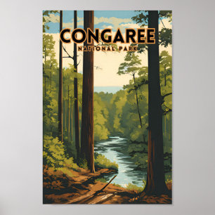 Congaree National Park Traditionelles Reiseplakat Poster