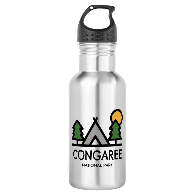 Congaree-Nationalpark Edelstahlflasche (Vorderseite)
