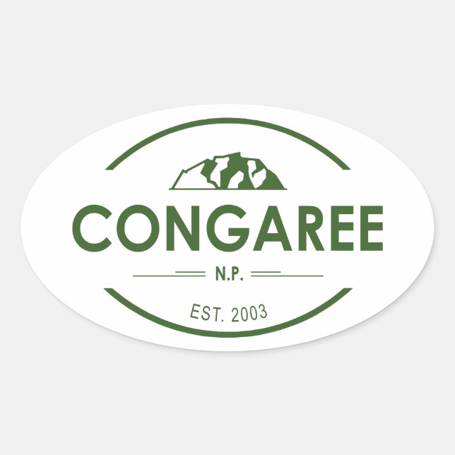 Congaree-Nationalpark Ovaler Aufkleber (Vorderseite)