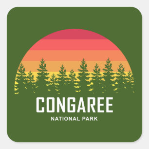 Congaree-Nationalpark Quadratischer Aufkleber