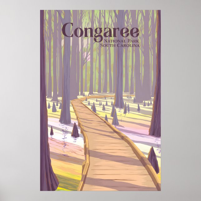 Congaree-Nationalpark Reiseplakat Poster (Vorne)