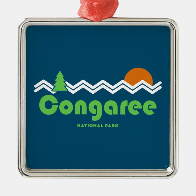 Congaree Nationalpark Retro Ornament Aus Metall (Vorne)