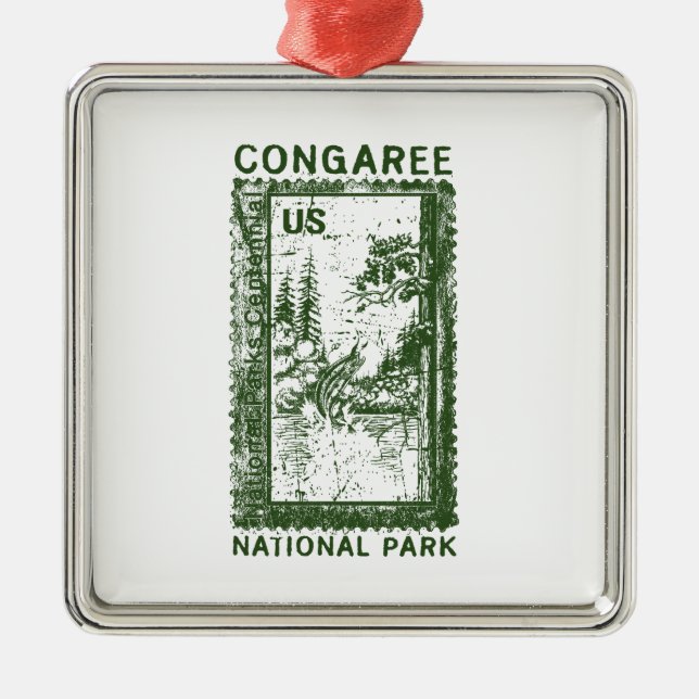 Congaree Nationalpark Silbernes Ornament (Vorne)