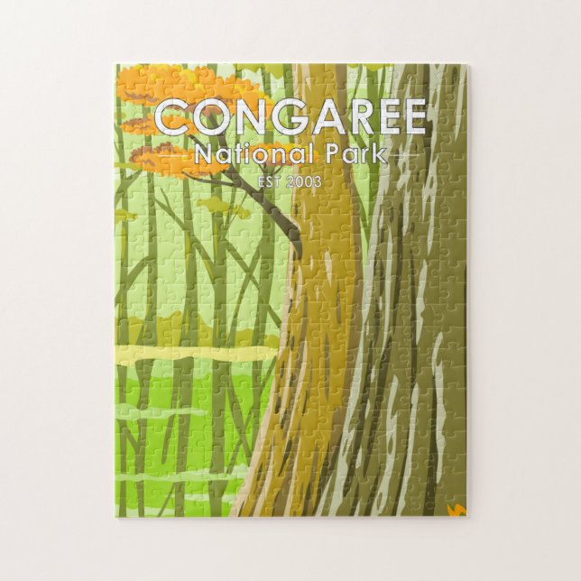 Congaree Nationalpark Süd Carolina Vintage (Vertikal)