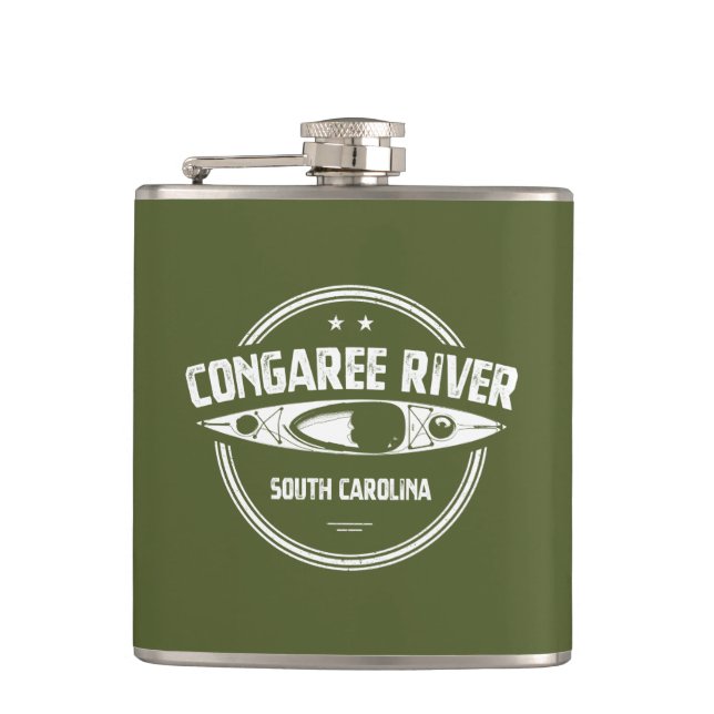 Congaree River South Carolina Kayaking Flachmann (Vorderseite)
