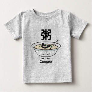 Congee Jook Reisbreimehlsuppen-Schüssel Chinesen Baby T-shirt