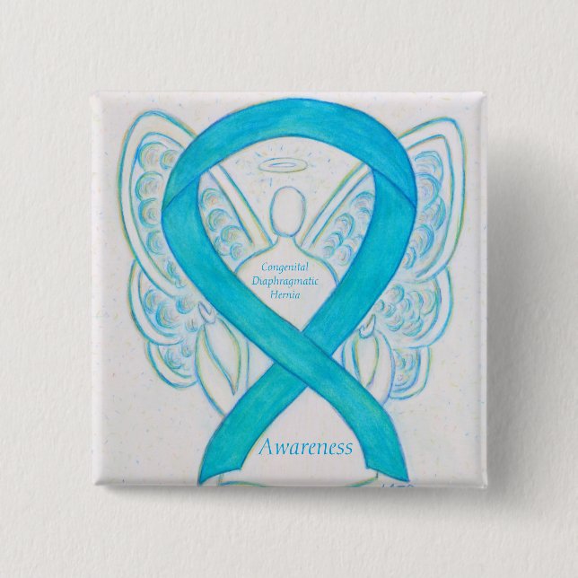 Congenital Diaphragma Hernia CDH Awareness Button (Vorderseite)