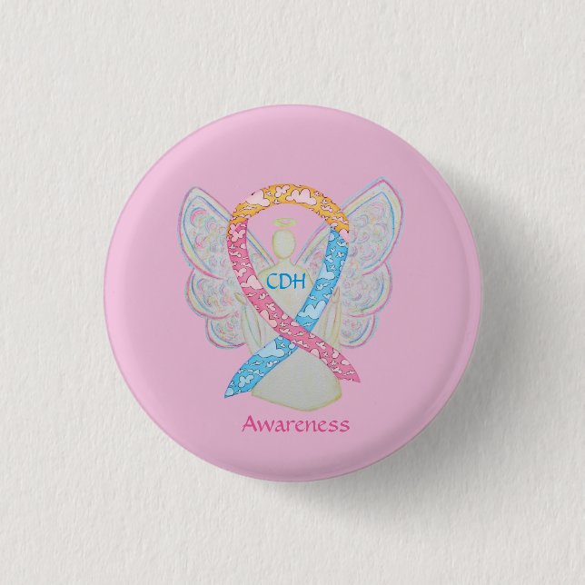 Congenital Diaphragma Hernia CDH Awareness Button (Vorderseite)