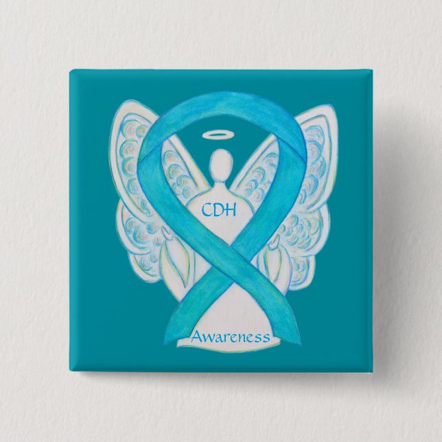 Congenital Diaphragma Hernia CDH Awareness Button (Vorderseite)