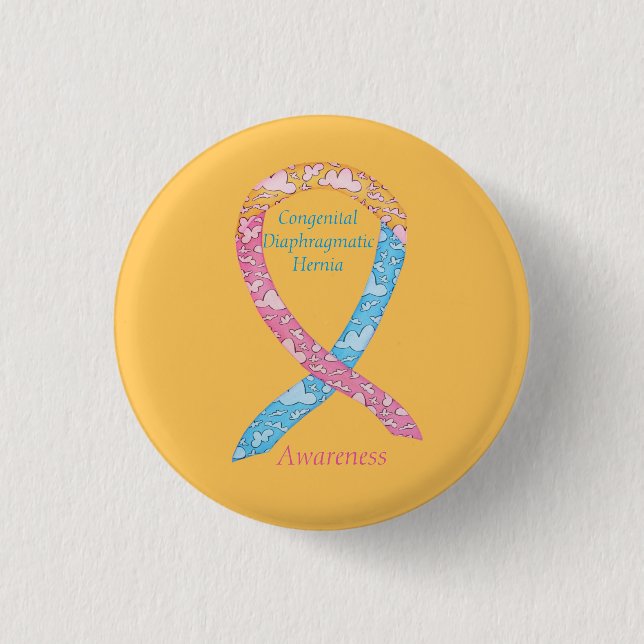 Congenital Diaphragma Hernia CDH Awareness Button (Vorderseite)
