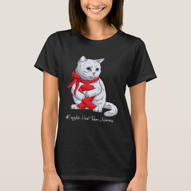 Congestive Heart Failure Awareness Month Red Ribbo T-Shirt (Vorderseite)
