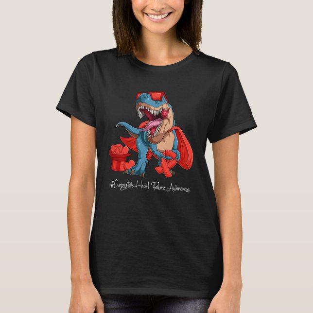 Congestive Heart Failure Awareness Month Red Ribbo T-Shirt (Vorderseite)