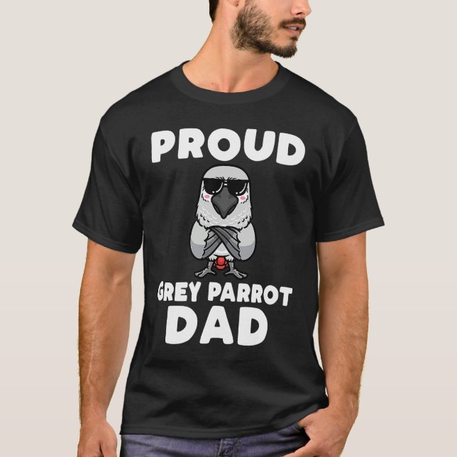 Congo African Grey Parrot Dad T-Shirt (Vorderseite)