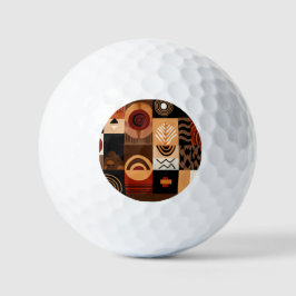 Congolese motifs background grid golfball