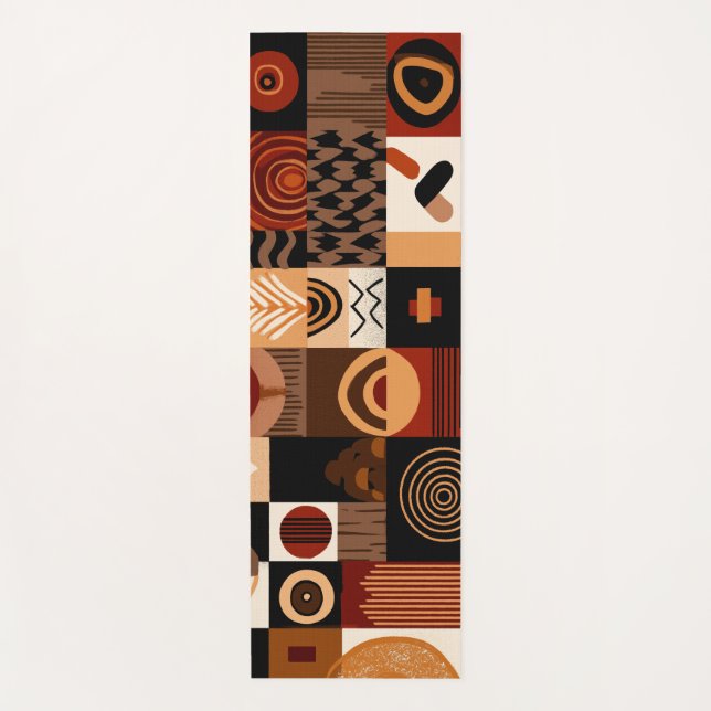 Congolese motifs background grid yogamatte (Vorderseite)
