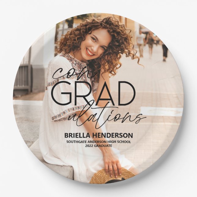 ConGRADulations Abschluss Paper-Teller Pappteller (Vorderseite)