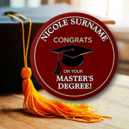Congrats Grad! Master's degree custom Button