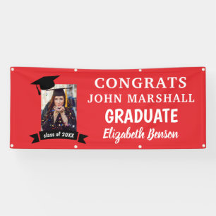 Congrats Graduate Custom Banner Red