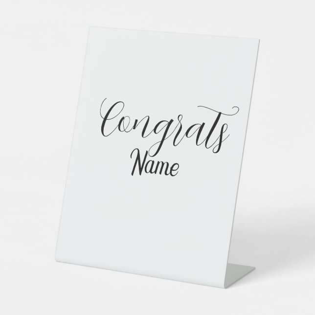 Congrats graduate name simple minimal year class  sockelschild (Vorderseite)