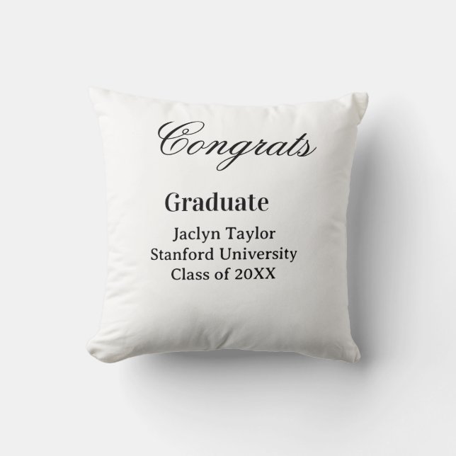 Congrats graduation name university name class of  kissen (Vorderseite)