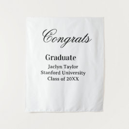 Congrats graduation name university name class of  wandteppich