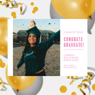 CONGRATS MINIMALISTES MODERNES INVITATION DIPLÔMÉE