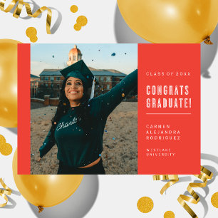 CONGRATS MINIMALISTES MODERNES INVITATION DIPLÔMÉE