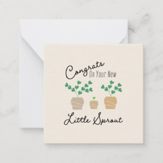 Congrats on Your New Little Sprout Baby Mitteilungskarte