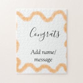 Congrats orange spiral Spanish border boho retro n