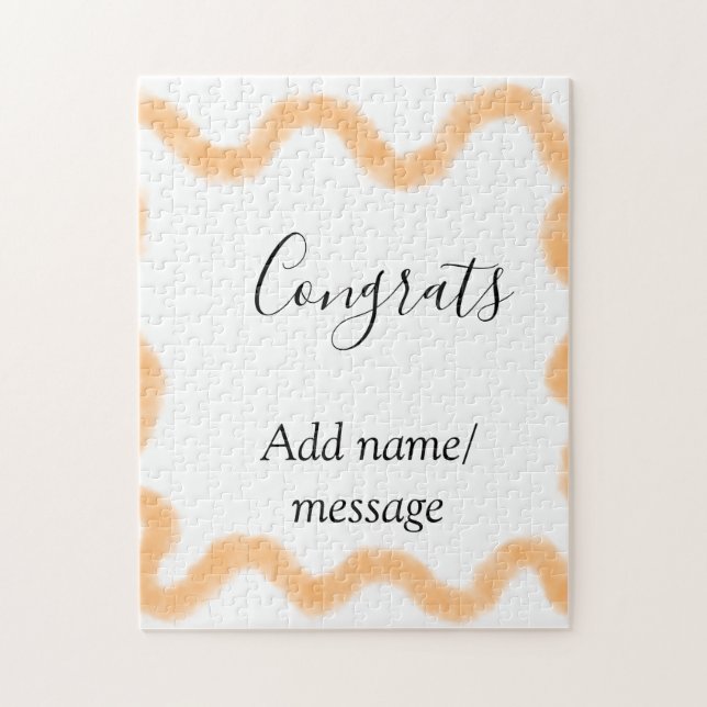 Congrats orange spiral Spanish border boho retro n (Vertikal)