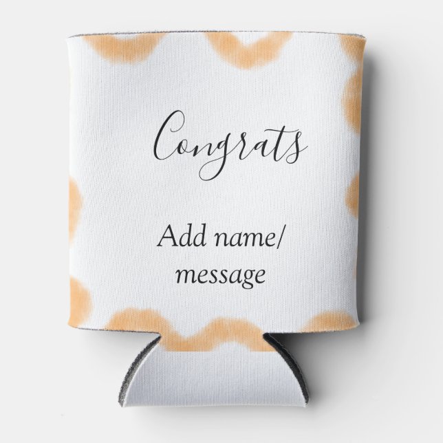 Congrats orange spiral Spanish border boho retro n Dosenkühler (Vorderseite)