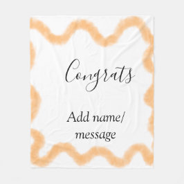 Congrats orange spiral Spanish border boho retro n Fleecedecke