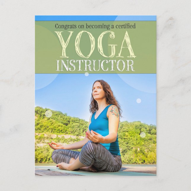 Congratson wird zertifizierter Yoga Instructor Ho Postkarte (Vorderseite)