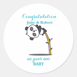 congratulation on new baby runder aufkleber