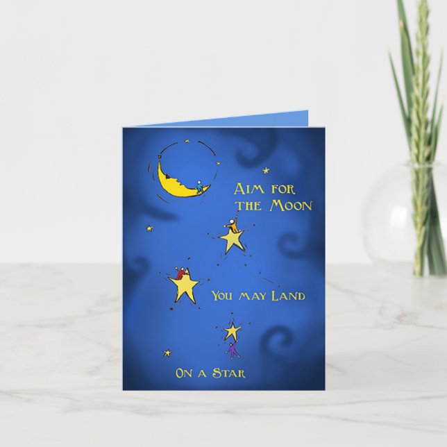 Congratulations- Aim For the Moon Karte (Vorderseite)