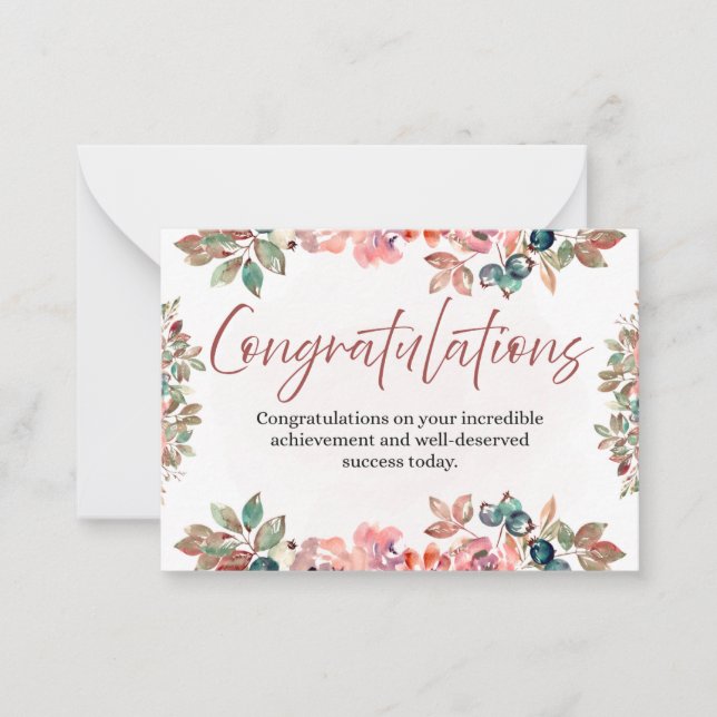 Congratulations Celebration Invitation Card (Devant)
