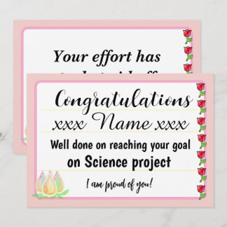 Congratulations Fantastic Effort Today Card Einladung