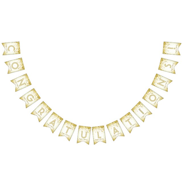 ☆CONGRATULATIONS☆ GoldConfetti Wimpelkette (Alle)