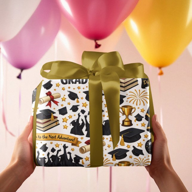 Congratulations Grad Wrapping Paper Geschenkpapier (Von Creator hochgeladen)