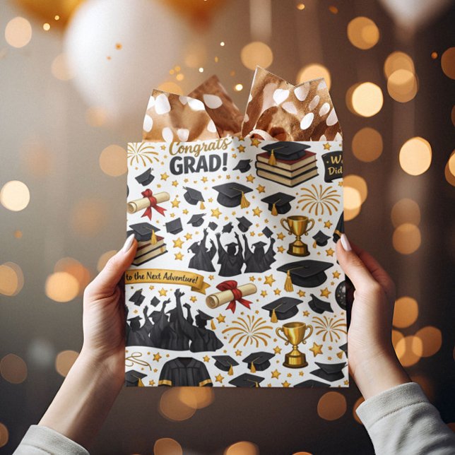 Congratulations Grad Wrapping Paper Mittlere Geschenktüte (Von Creator hochgeladen)