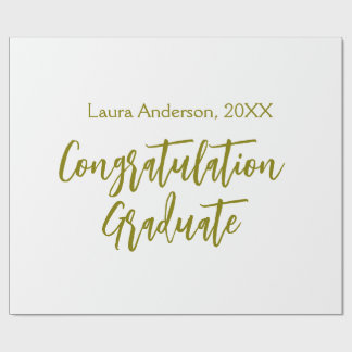 Congratulations graduate golden name class 20XX si Geschenkpapier