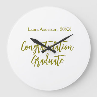 Congratulations graduate golden name class 20XX si Große Wanduhr