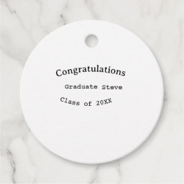 Congratulations graduate name class of 20XX type w Geschenkanhänger