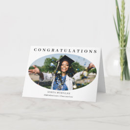 Congratulations Graduate Oval Photo Graduation Karte