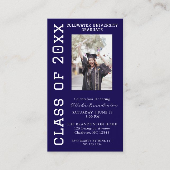 Congratulations Graduate  Photo Card Invitation Begleitkarte (Vorderseite)