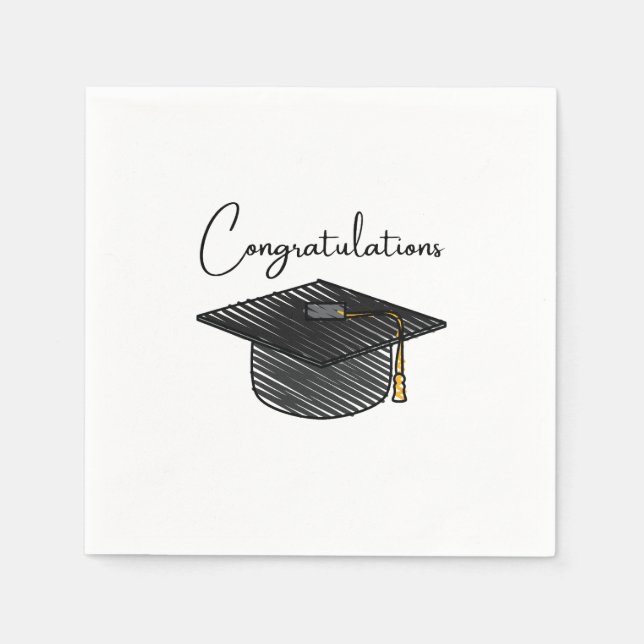 Congratulations Graduation Themed Celebration Serviette (Vorderseite)