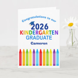 Congratulations Kindergarten Graduate Customizable Karte