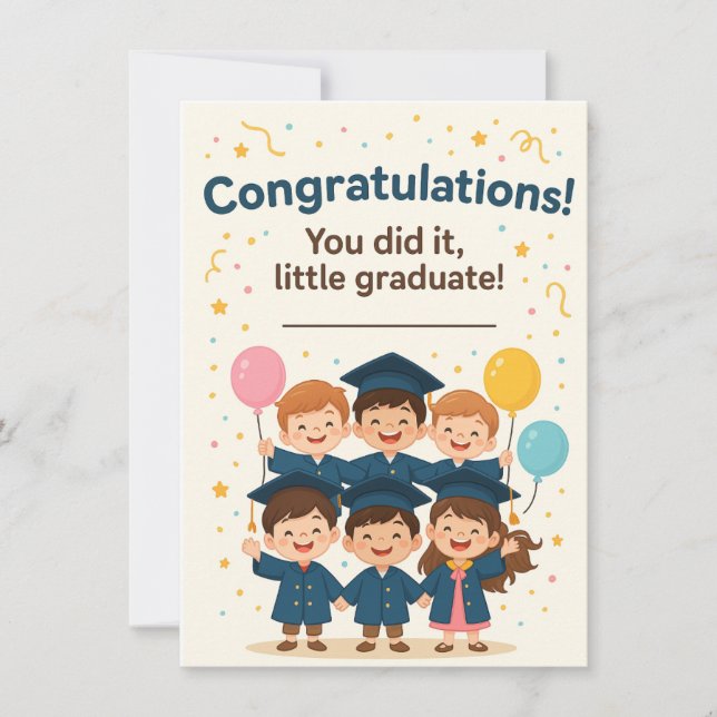 Congratulations Little Graduate Card  (Vorderseite)