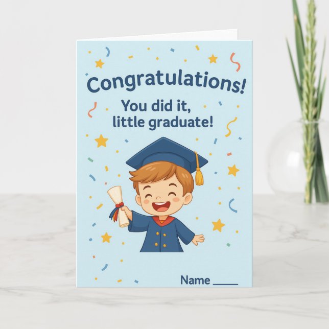 Congratulations Little Graduate – Kids Graduation  Dankeskarte (Vorderseite)